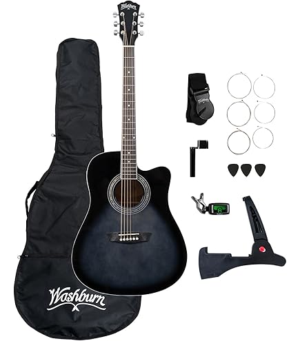 Amazon.com: Washburn Harvest D7S Dreadnought Acoustic Guitar (WD7S